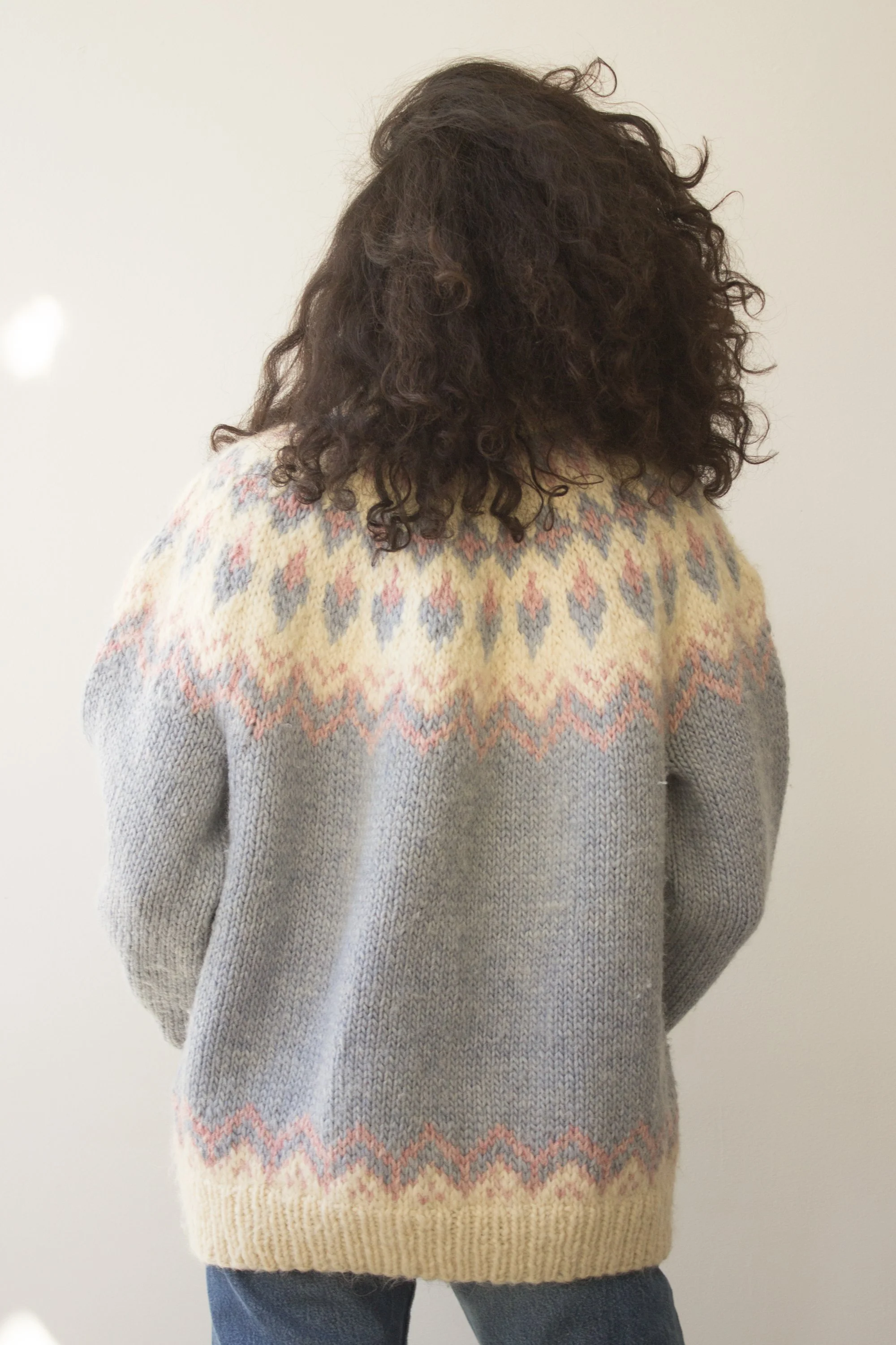 1970s Hand Knit Pastel Fairisle Sweater Wayward Collection